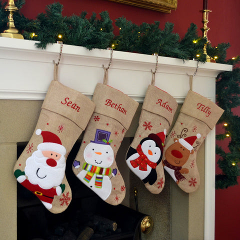 Personalised Hessian Christmas Stockings