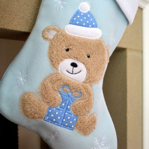 Luxury Deluxe Personalised Embroidered Christmas Babys Boys & Girls Xmas Stocking