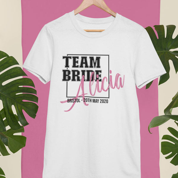 Personalised Hen Party T-Shirt - Team Bride T-Shirts - Add Custom Names